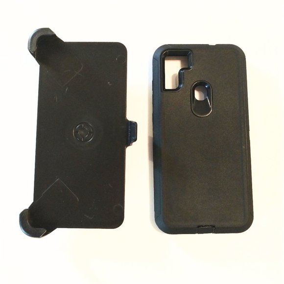 Fashion Case Black Cell Phone Case with Clip Holder Fit Samsung Galaxy A11 - Picture 3 of 6